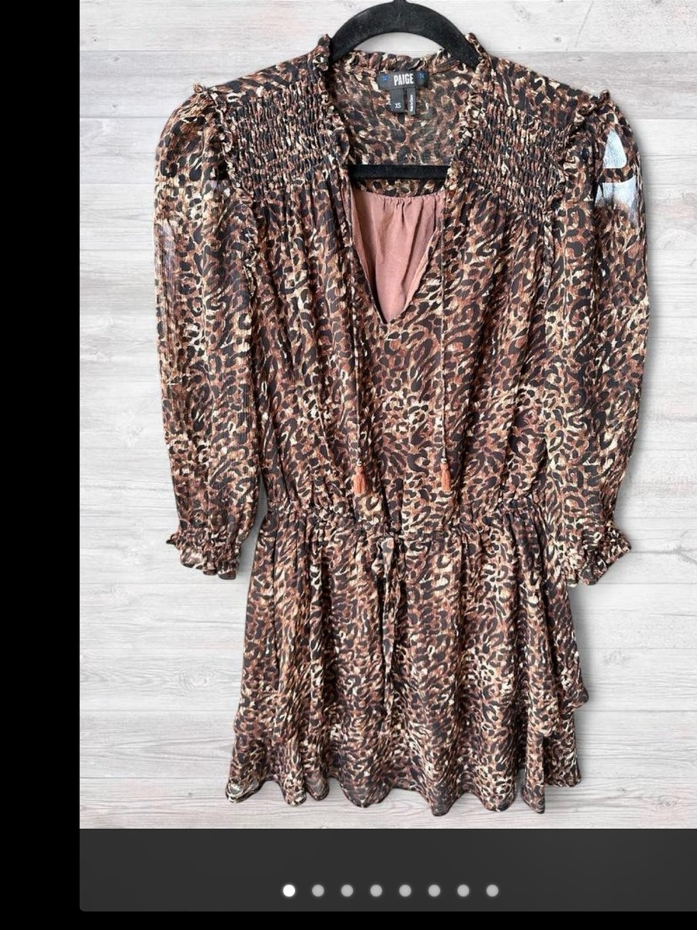 PAIGE Brown Animal Print Mini Dress